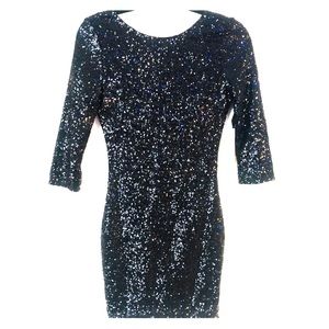 Tobi Black sequin dress